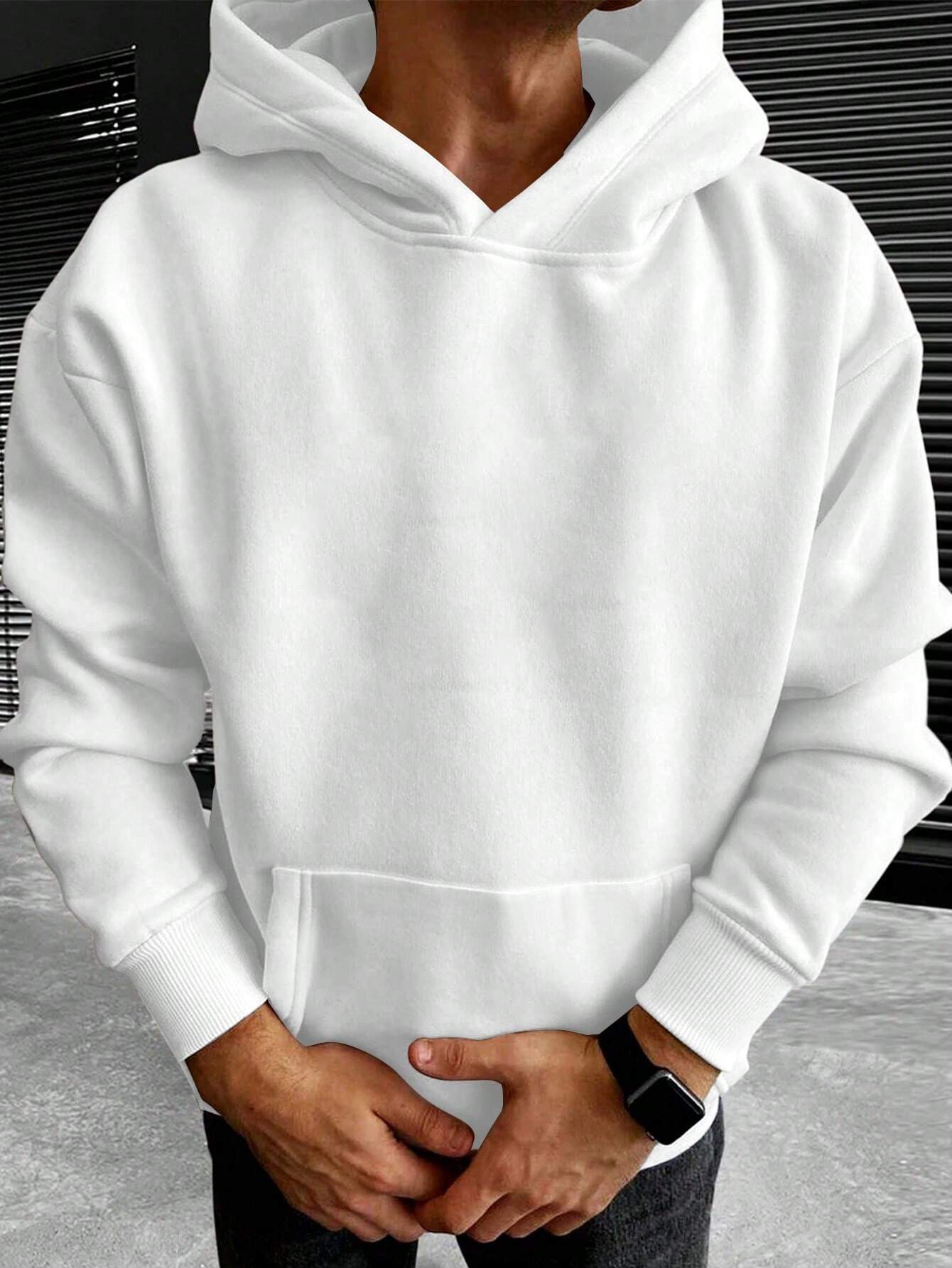 Heren Hoodie Effen Kleur Oversized Casual