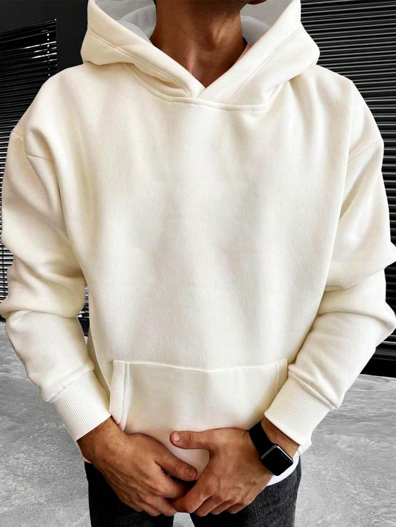 Heren Hoodie Effen Kleur Oversized Casual