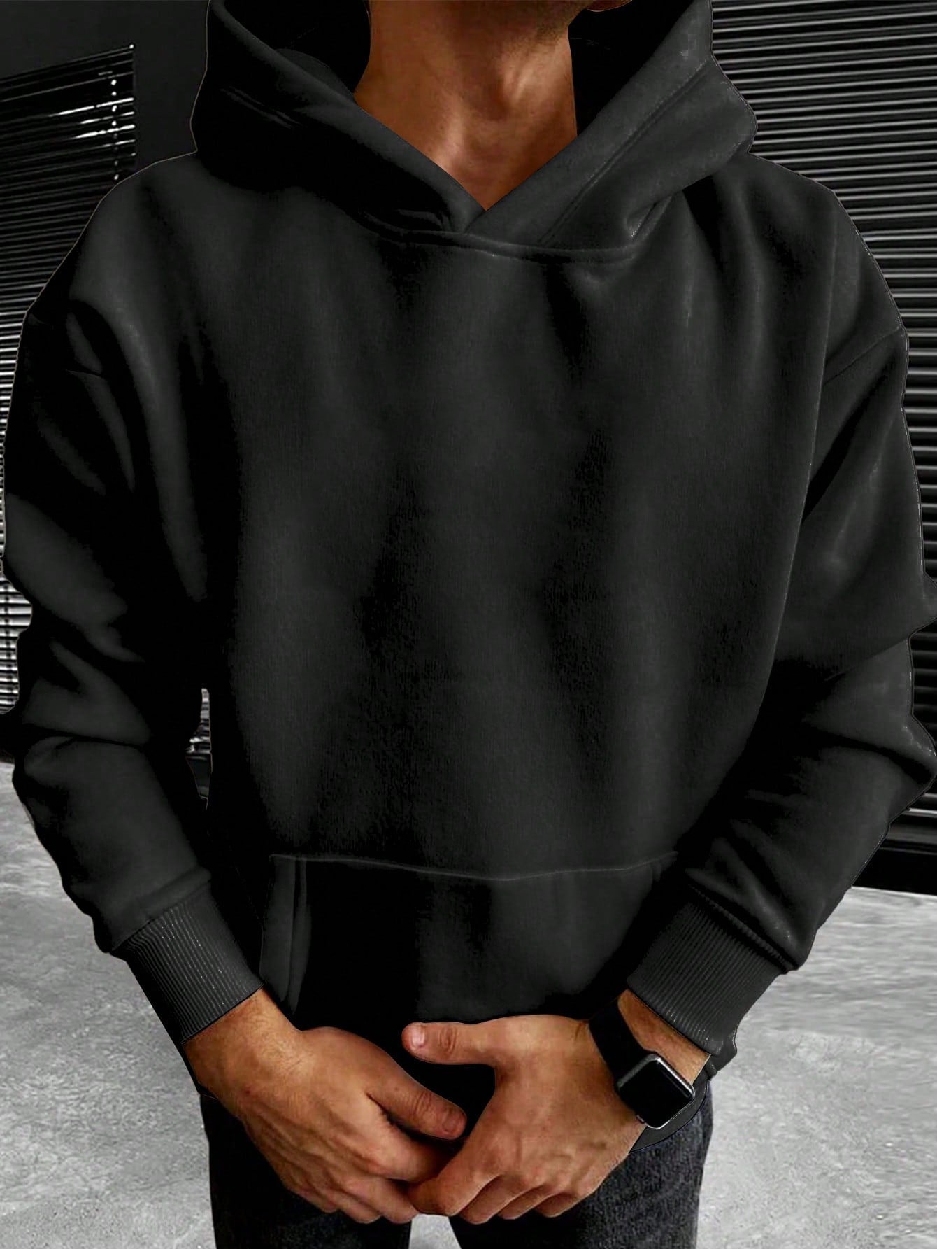 Heren Hoodie Effen Kleur Oversized Casual