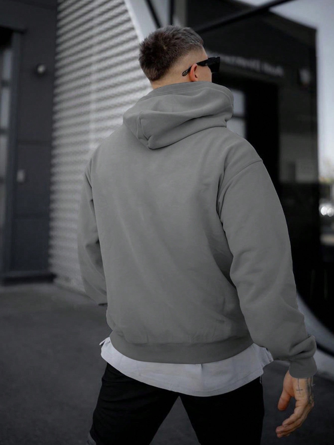 Heren Hoodie Effen Kleur Oversized Casual