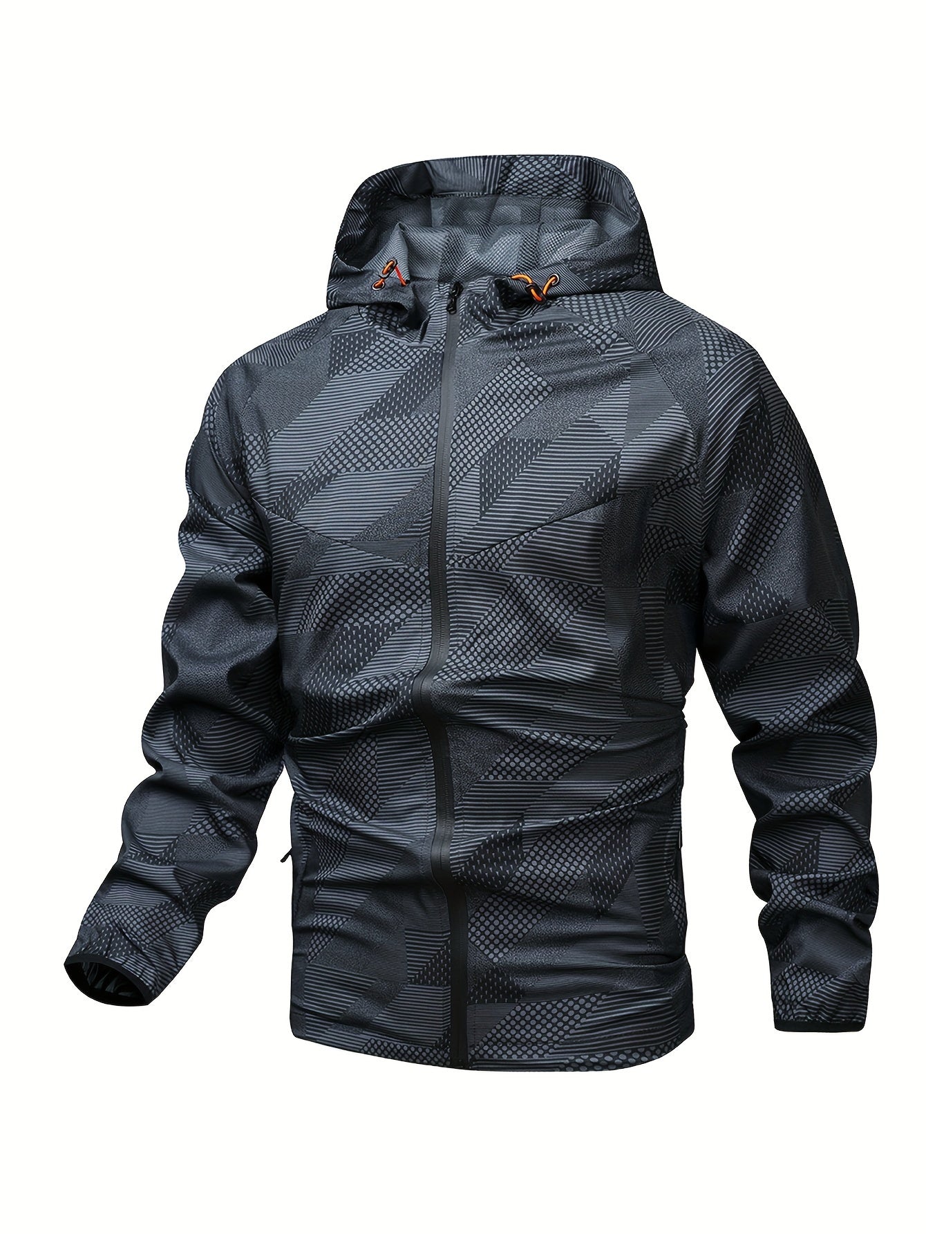 Heren Jas Hoodie Zip Up Donkergrijs