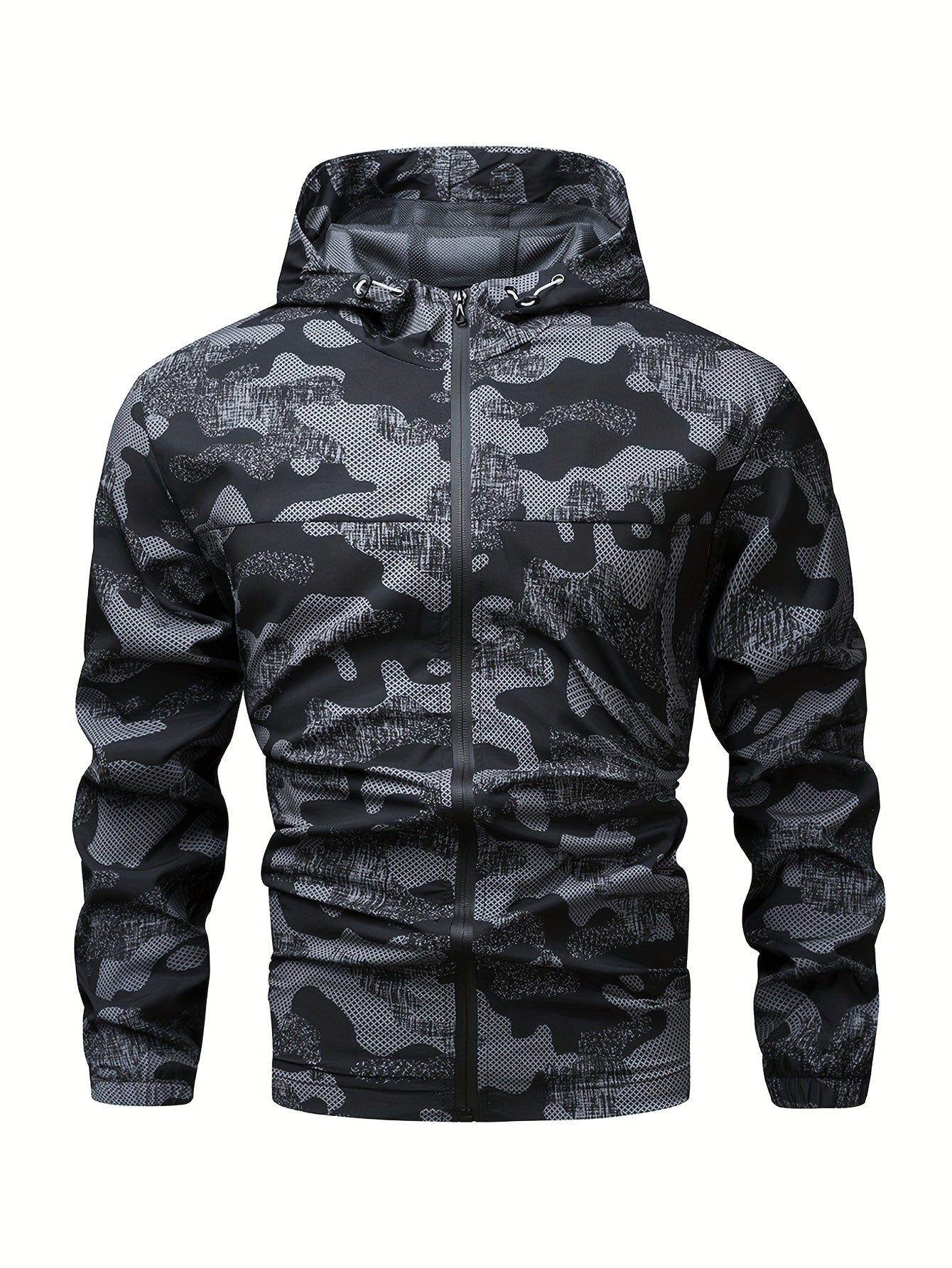 Heren Jas Hoodie Zip Up Grijs