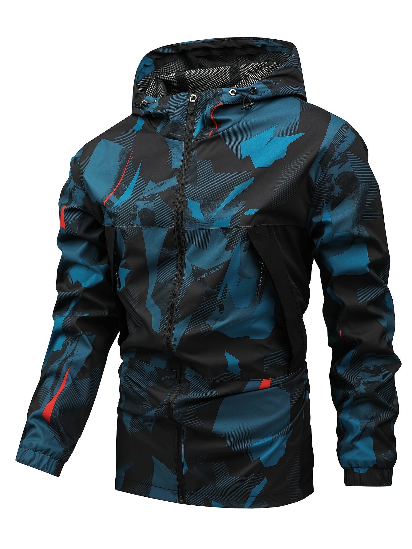 Heren Jas Hoodie Zip Up Marineblauw