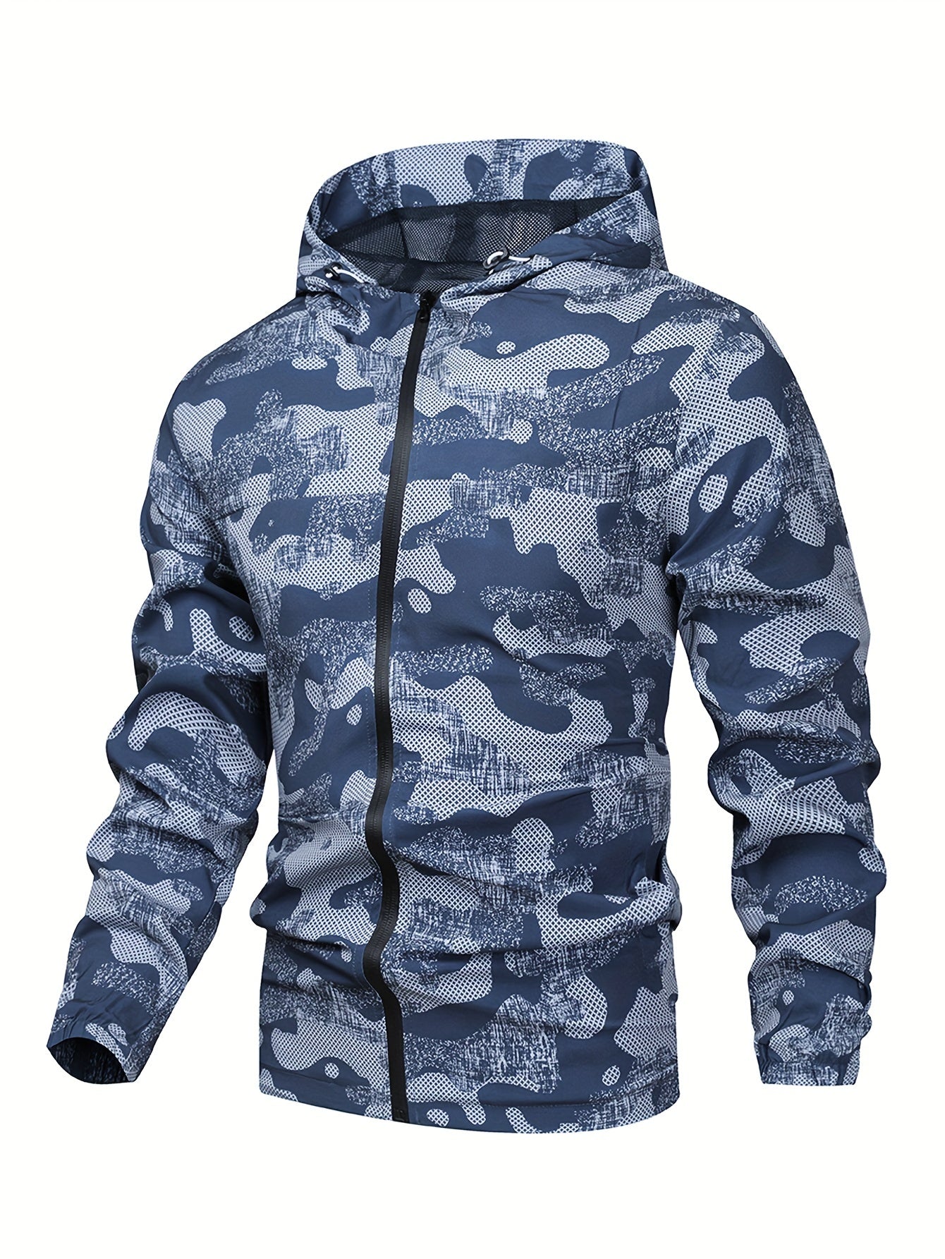 Heren Jas Hoodie Zip Up Wit