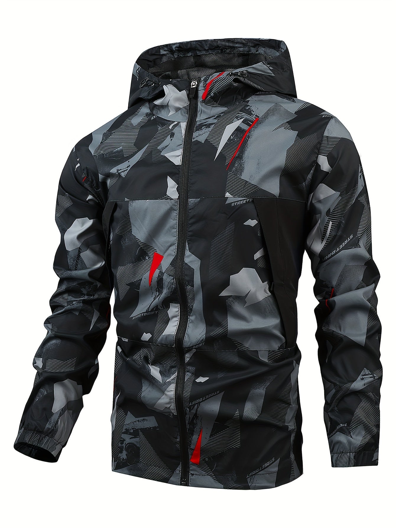 Heren Jas Hoodie Zip Up Zwart