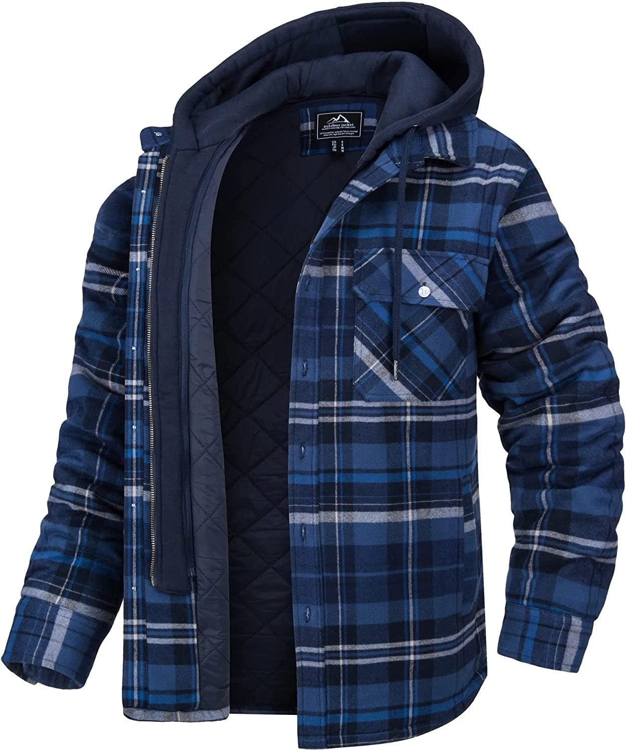 Dervaux Jas | Geruit heren vest met capuchon en warme voering