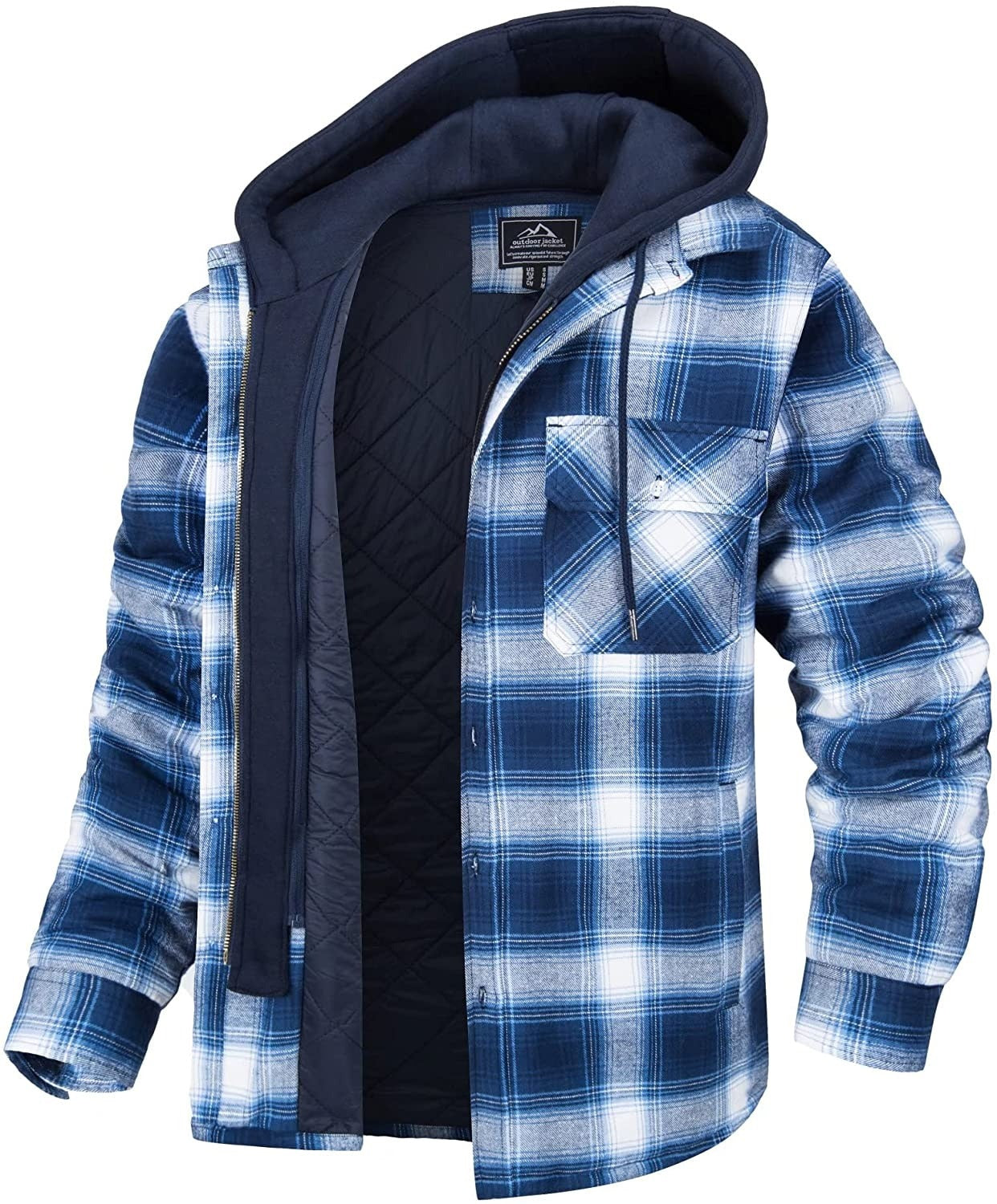 Dervaux Jas | Geruit heren vest met capuchon en warme voering