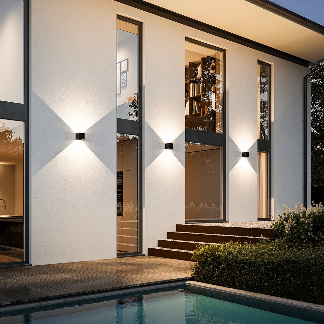 Verstelbare LED Wandlamp Buiten met Warm Wit Licht – Energiezuinige Muurlamp voor Binnen en Buiten, IP65 Waterdicht