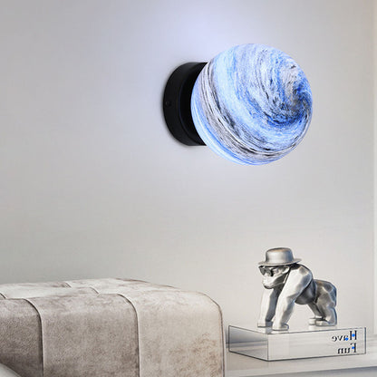 Planet Glass Moderne Plafondlamp Voor Slaapkamer