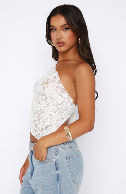 Op Zoek Naar Je Liefde Kanten Top Voor Dames Mode Tops SEREIN