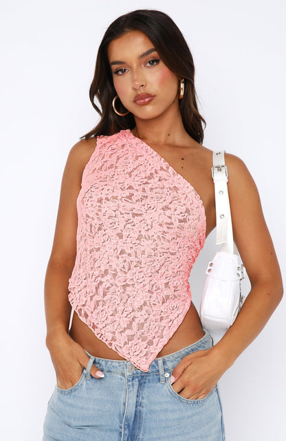 Op Zoek Naar Je Liefde Kanten Top Voor Dames Mode Tops SEREIN Roze S