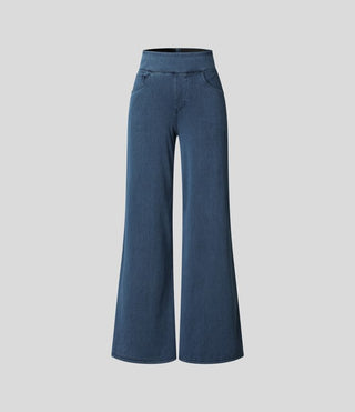 Vanio | Comfy Elastische Flared Broek met Hoge Taille