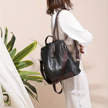 Dames Veiligheidsrugzak Vrouwen Anti Diefstal Vegan Leer