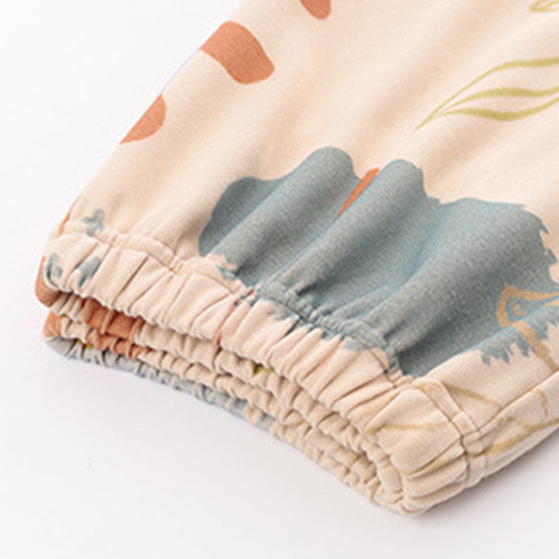 Bloembladprint Katoenen Loungewear Set