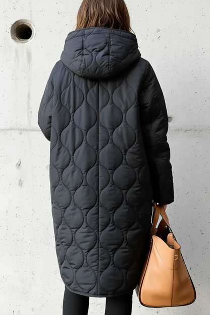 Winterjas Lange Warme Winterjas Met Capuchon Stijlvol - Winterjas Dames