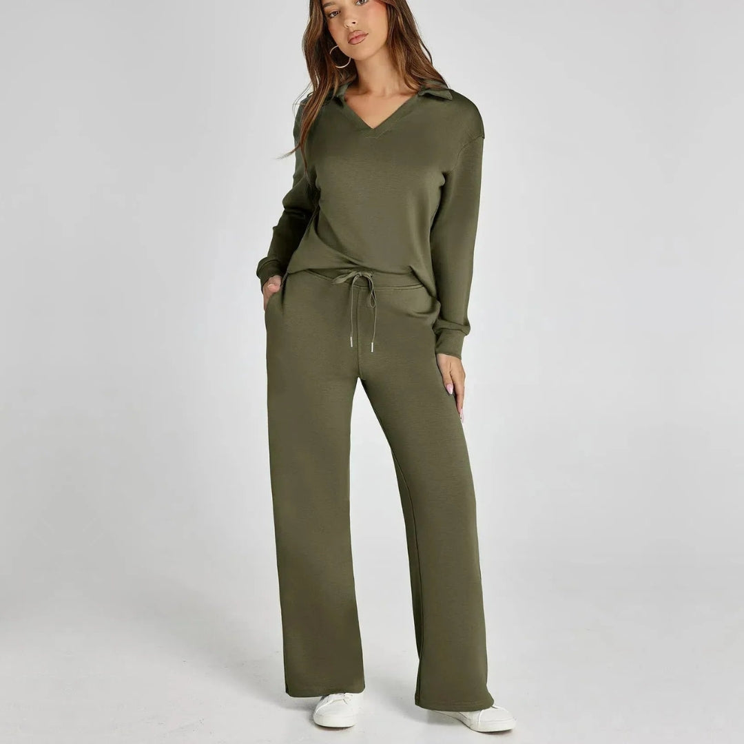 Avenari | Luxe Loungewear Pak Set met Comfy Broek en V-hals