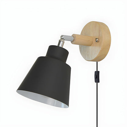 Kleurrijke Houten IJzeren Slaapkamer Wandlamp met Schakelaar