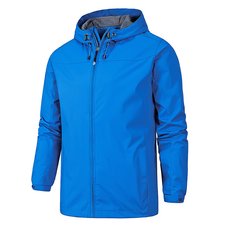 Heren Regenjas – Zwarte Waterdichte Jas Licht en Ademend voor Comfort Blauw