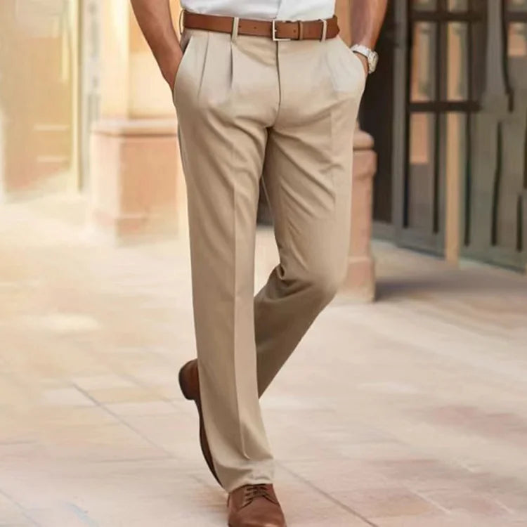 Casual Businessbroek Voor Heren Beige