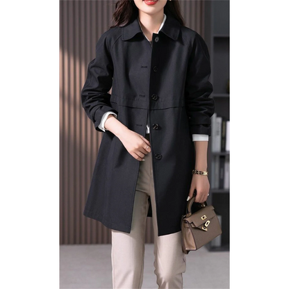 Dames Trenchcoat - Tailored Fit - Mid-Thigh Length