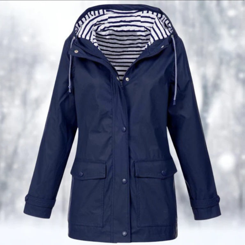 Dames Winter Parka - Waterdicht, Warm en Ademende Regenjas Marineblauw