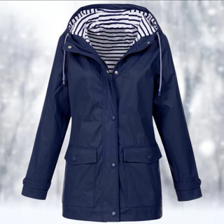 Dames Winter Parka - Waterdicht, Warm en Ademende Regenjas Marineblauw