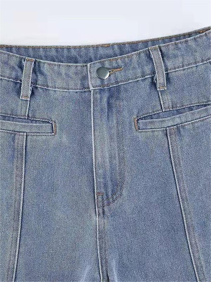 Flare-jeans met sterpatch op de rug