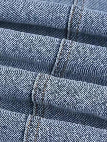 Flare-jeans met sterpatch op de rug
