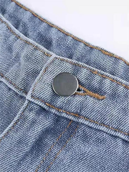 Flare-jeans met sterpatch op de rug