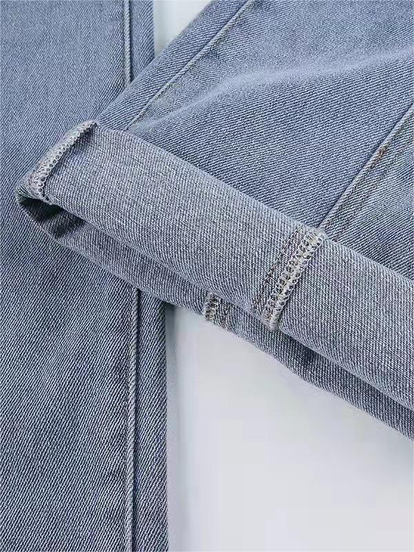 Flare-jeans met sterpatch op de rug