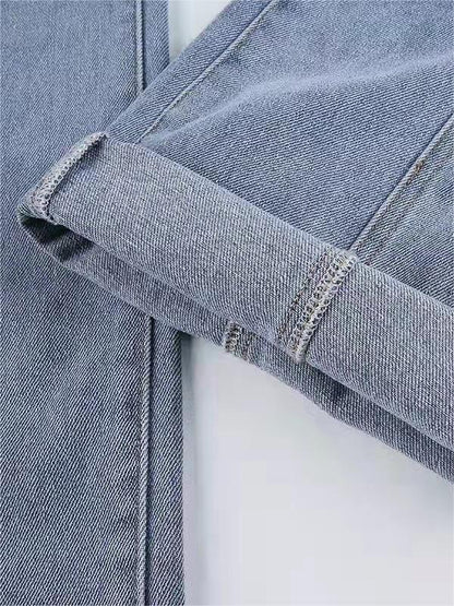 Flare-jeans met sterpatch op de rug