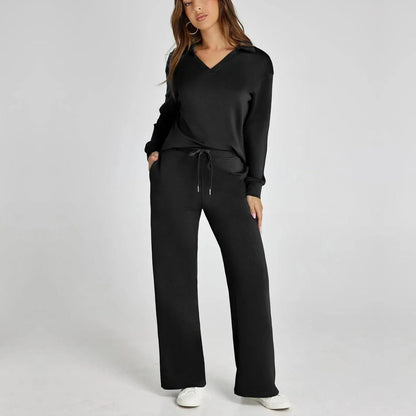 Avenari | Luxe Loungewear Pak Set met Comfy Broek en V-hals