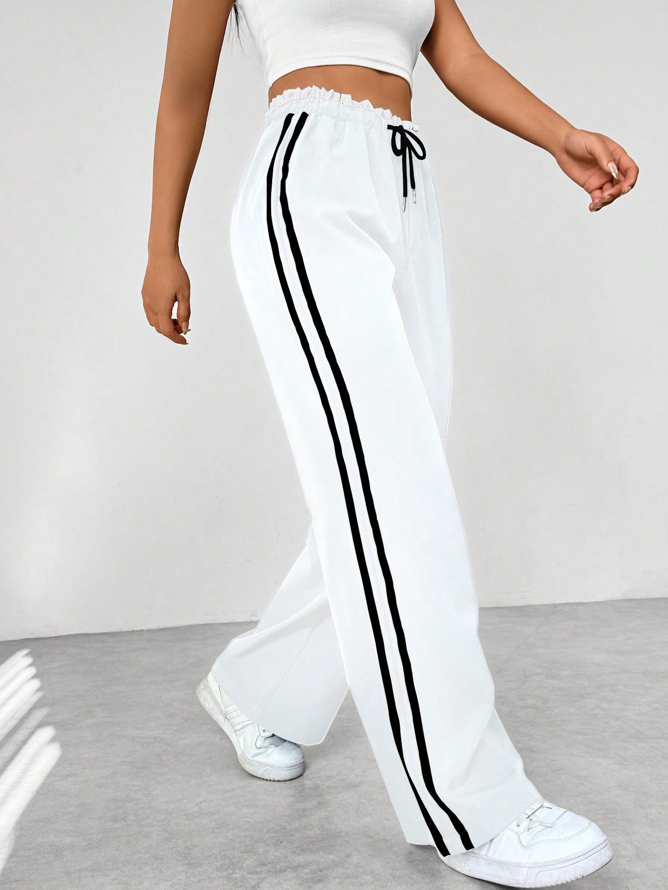 Trendy Sportieve Wide-Leg Broek