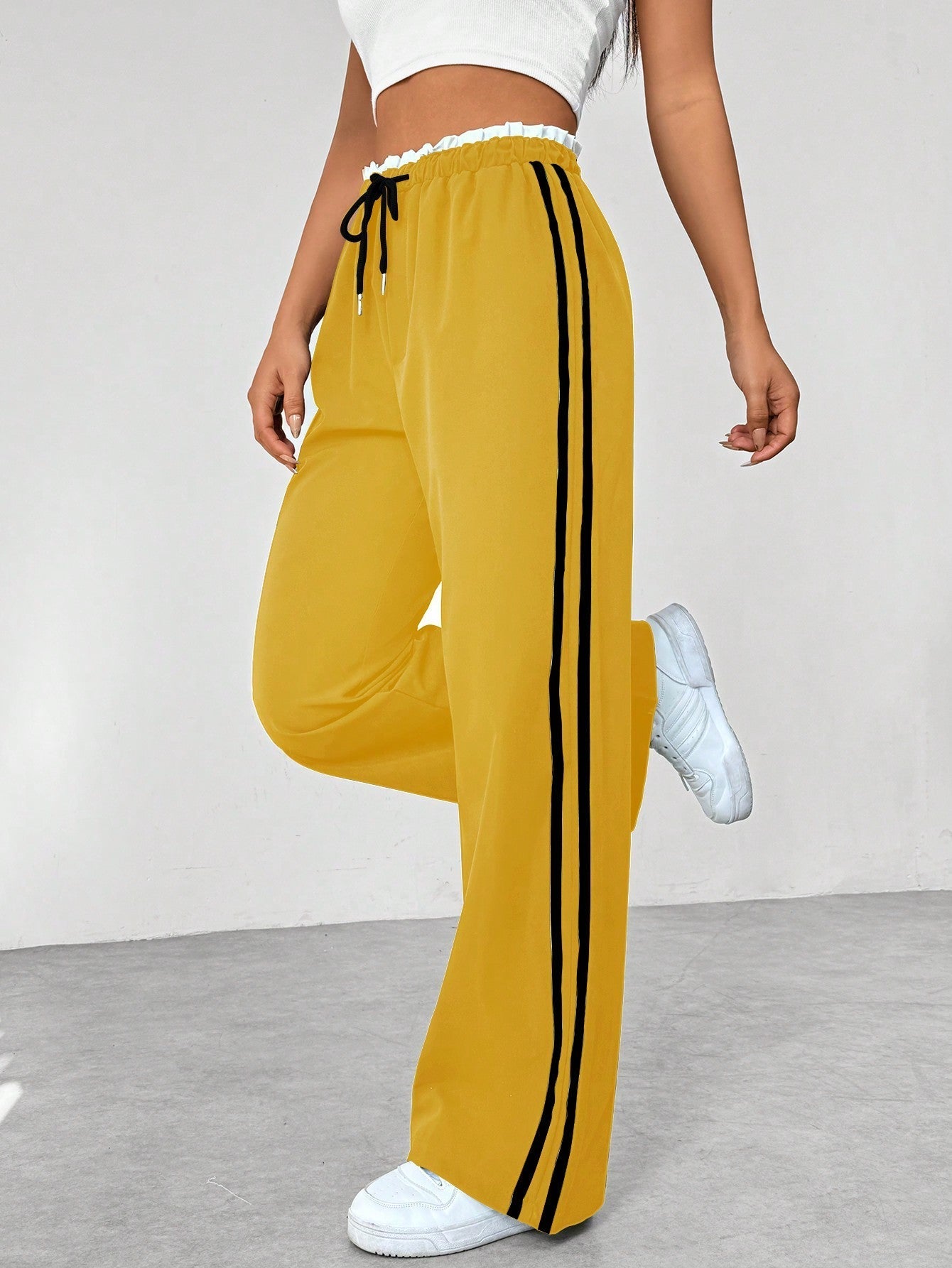 Trendy Sportieve Wide-Leg Broek