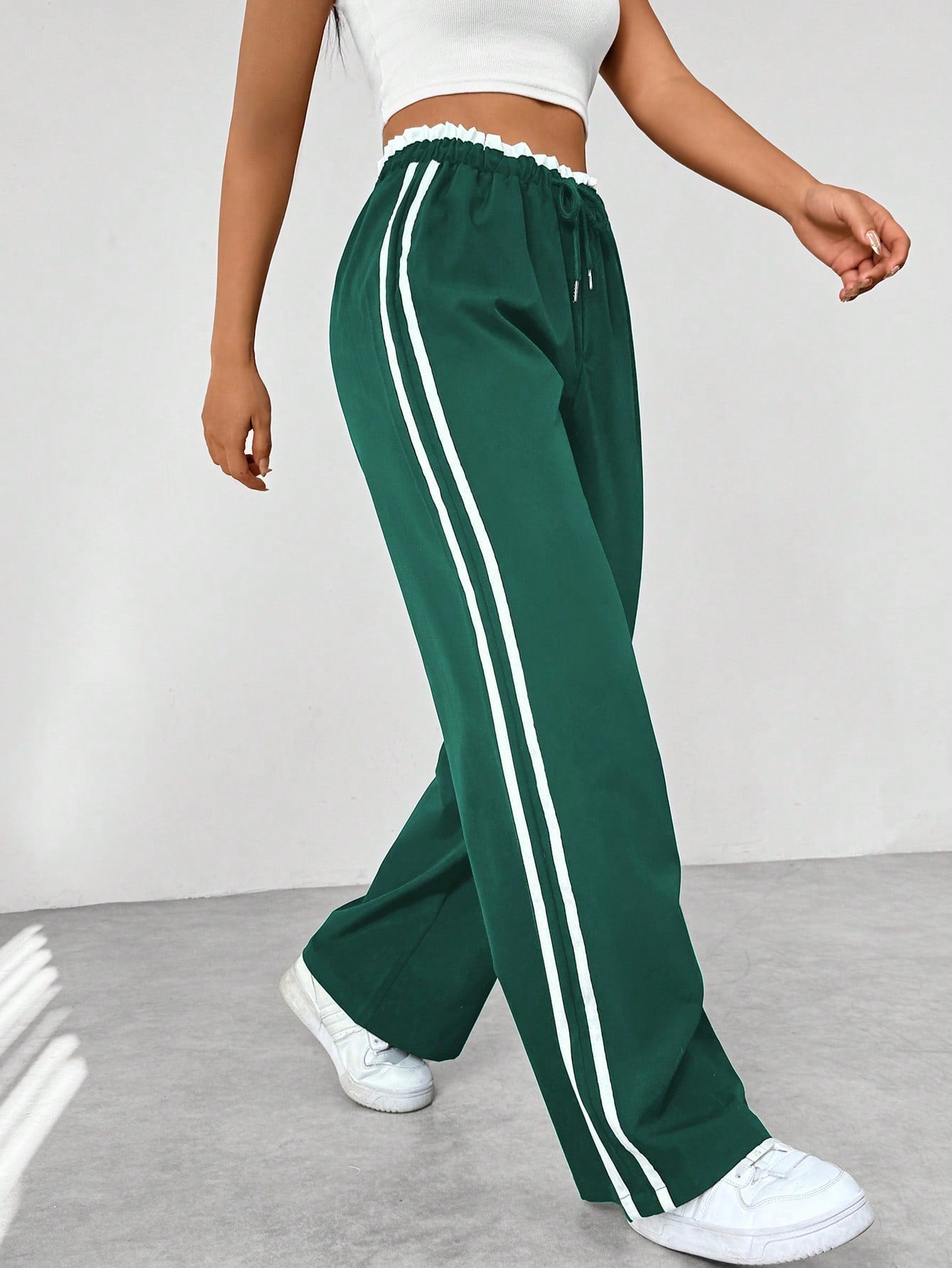 Trendy Sportieve Wide-Leg Broek