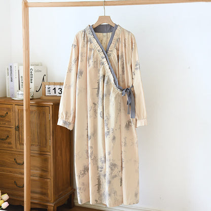 Inktstijl Pure Katoenen Zachte Nachthemd