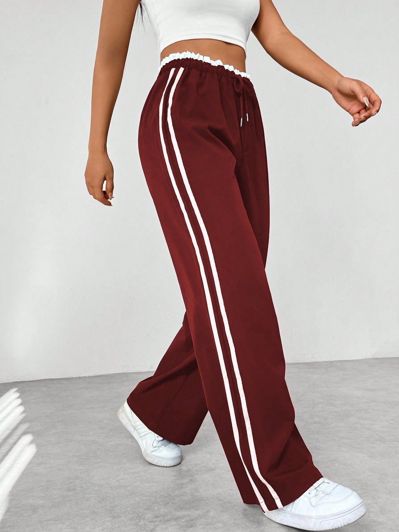 Trendy Sportieve Wide-Leg Broek