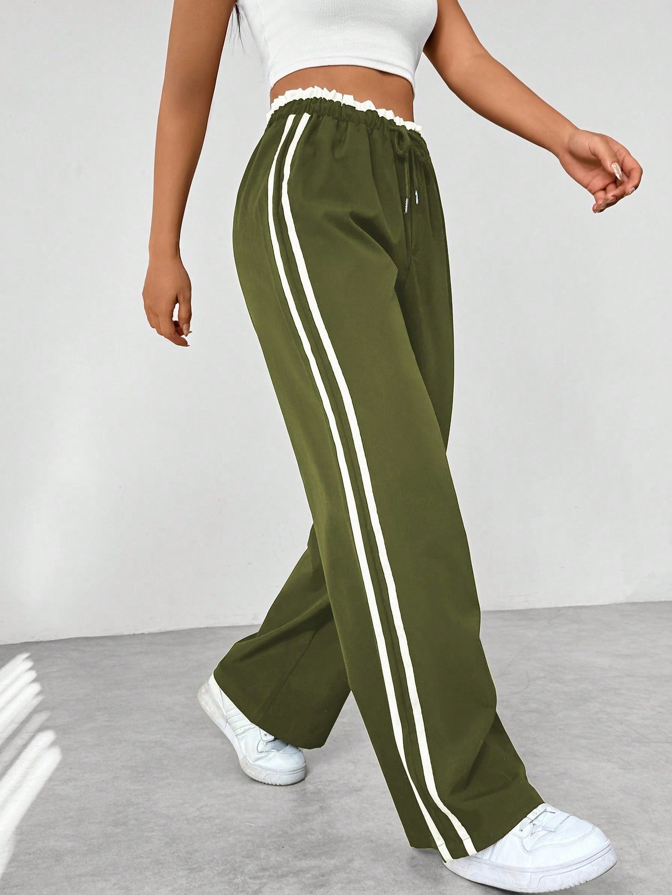Trendy Sportieve Wide-Leg Broek