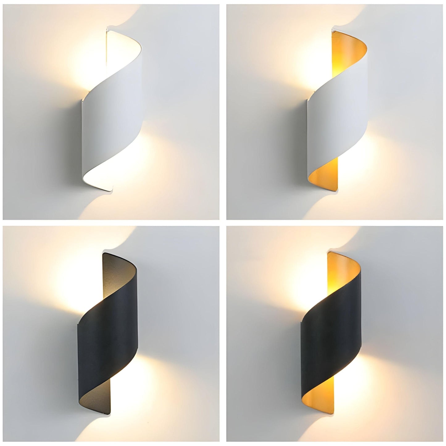 Waterdichte LED Wandlamp met Spiraalvormig Ontwerp voor Binnen en Buiten – Modern Aluminium Muurlamp