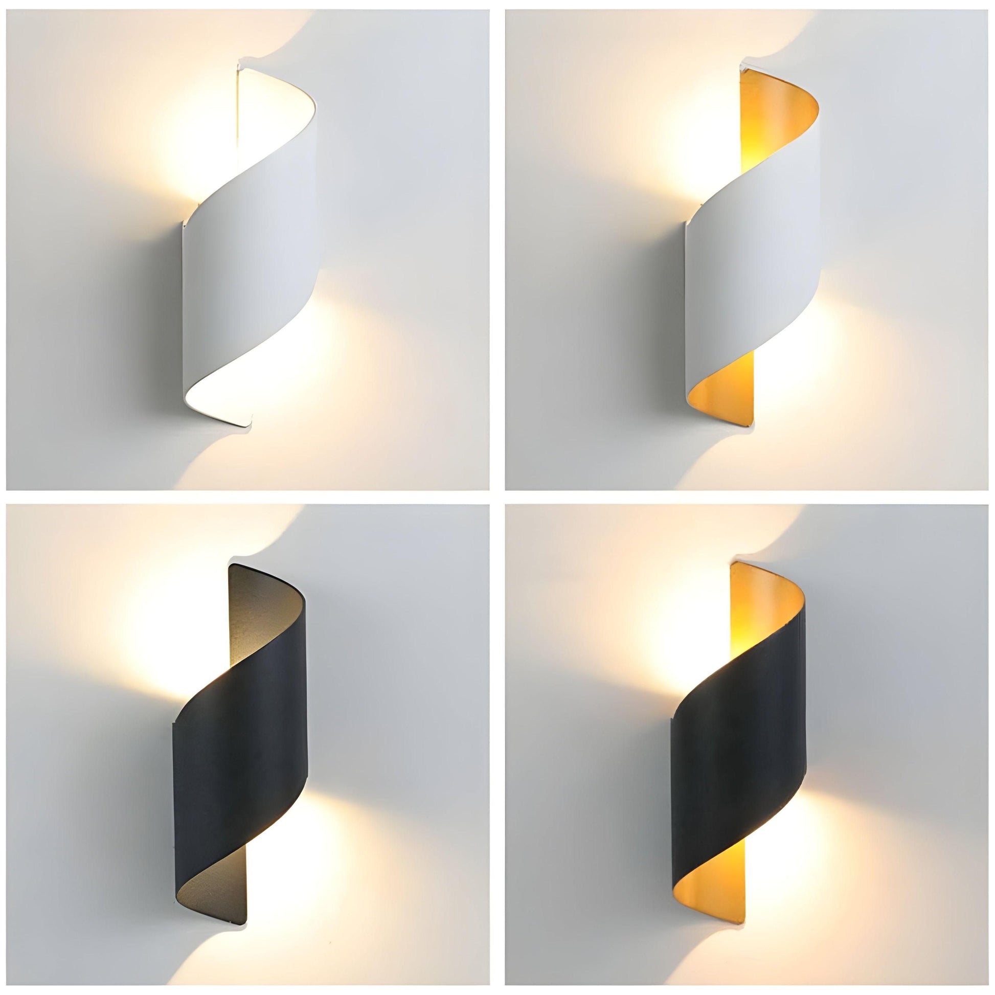 Waterdichte LED Wandlamp met Spiraalvormig Ontwerp voor Binnen en Buiten – Modern Aluminium Muurlamp