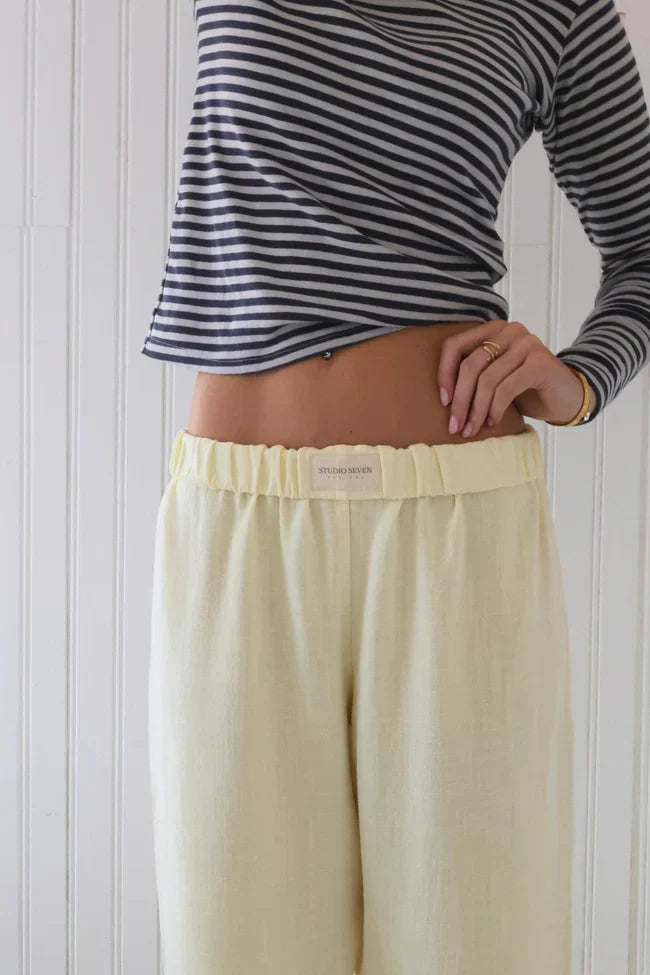 Gestreepte Comfortbroek | Katoen | Comfort & Stijl