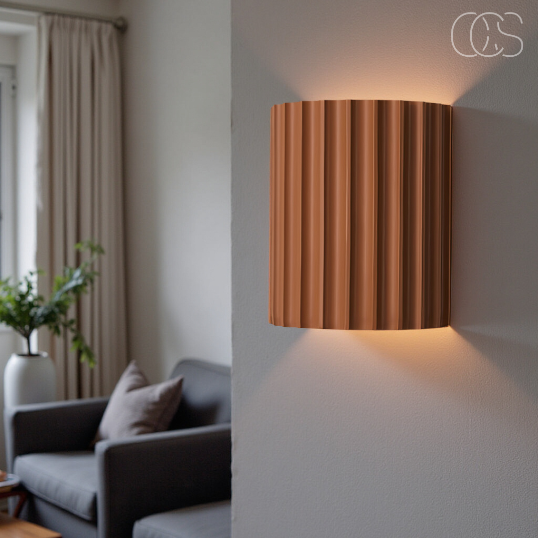 Minimalistische Geribbelde LED Wandlamp Omlaag Omhoog Licht