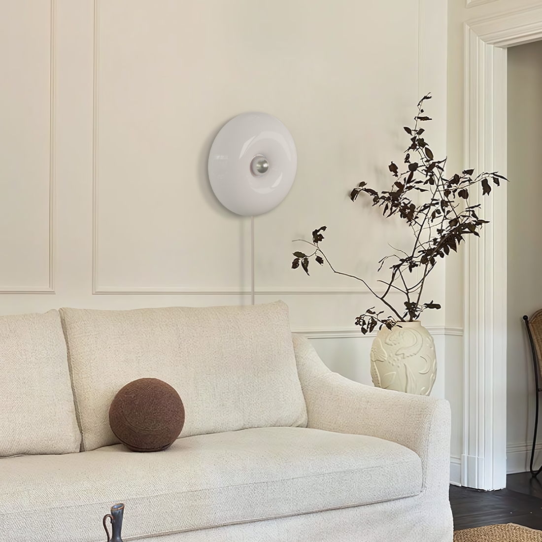 Thom ronde glazen dimbare wandkandelaars