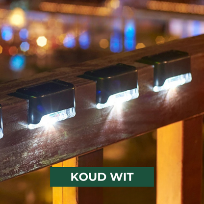 Zelfklevende Solar Tuinverlichting - Weerbestendige Zonnelampen voor Buiten met Automatische Aan/Uit-Functie Koud wit (5+5)