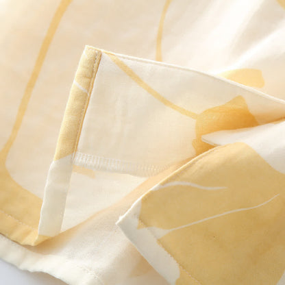 Ginkgo Blad Strik Katoenen Loungewear Set