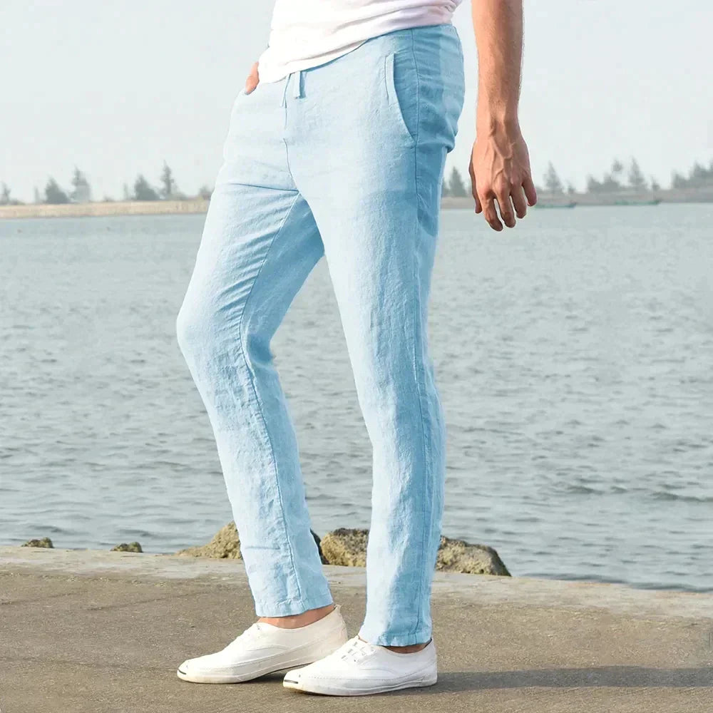 Linnen Broek Met Trekkoord Ademend En Ontspannen