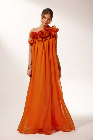 Veloura | One-shoulder Bloemen Maxi Jurk