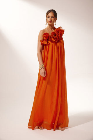 Veloura | One-shoulder Bloemen Maxi Jurk