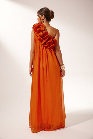 Veloura | One-shoulder Bloemen Maxi Jurk