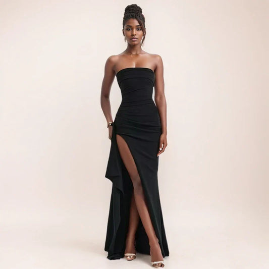 Dames Elegante Strapless Partijkleed Elinor Aansluitend